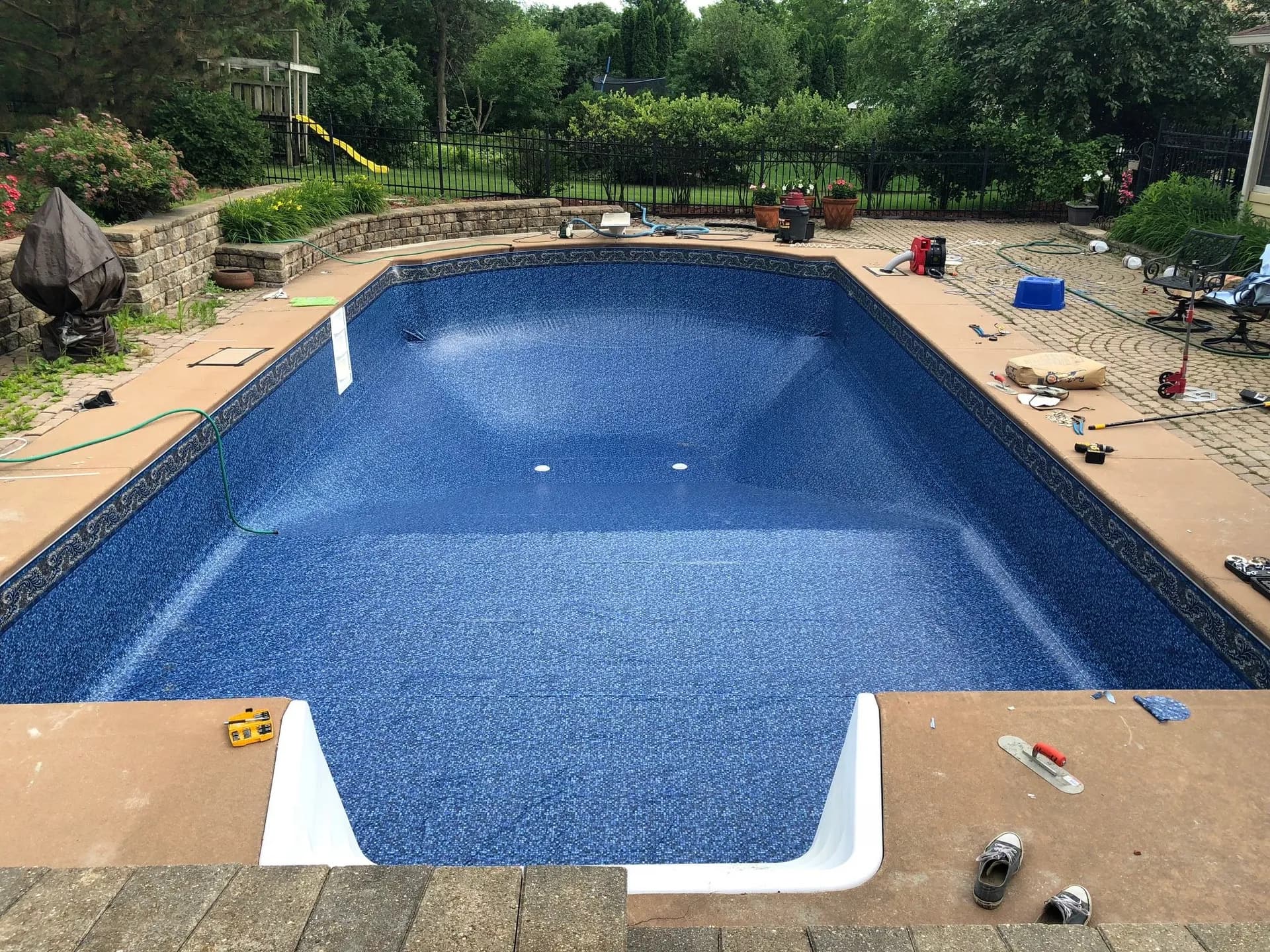Liner Modernization - custom pool project in Batavia, IL